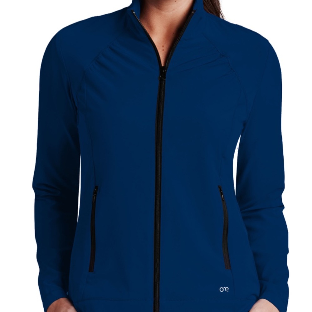 Barco womens indigo navy scrub jacket